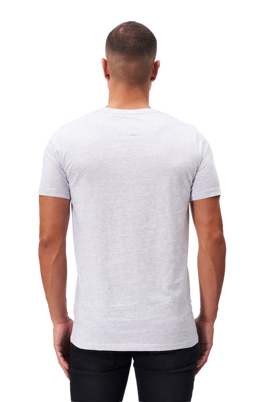 Sawton Three Pack T-Shirts in Black/White/Grey Marl