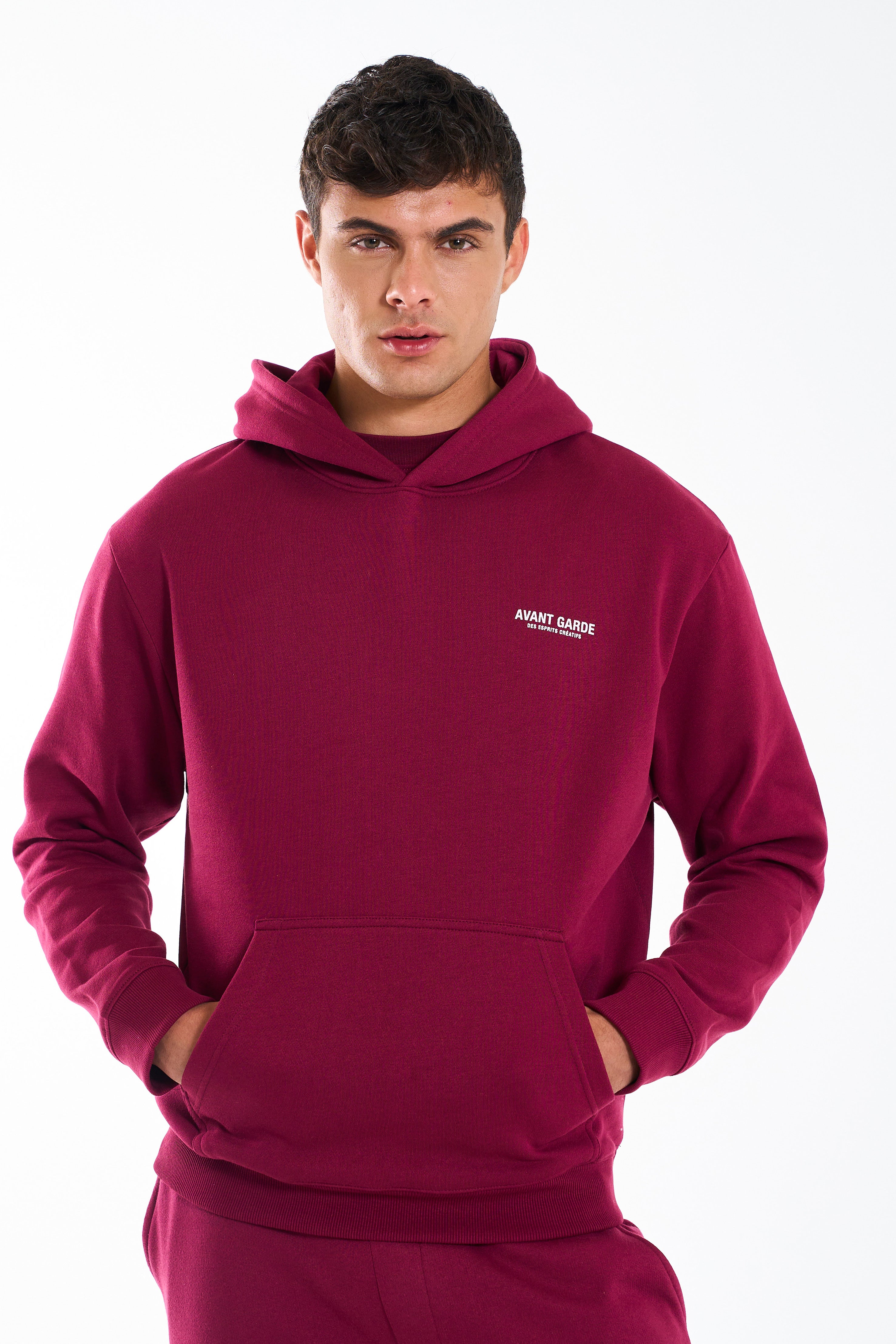 Burgundy red hoodie best sale