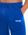 Jogger logo detail in royal blue