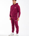 Parisien Hoodie and Joggers in Burgundy