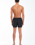 Script Swim Short in Black