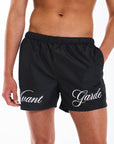 Script Swim Short in Black