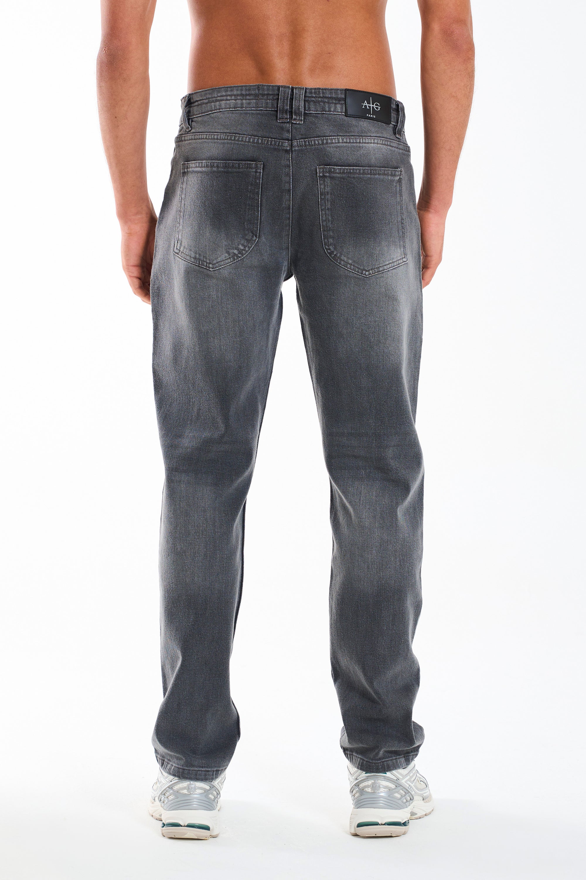 Harlow Straight Jeans in Grey