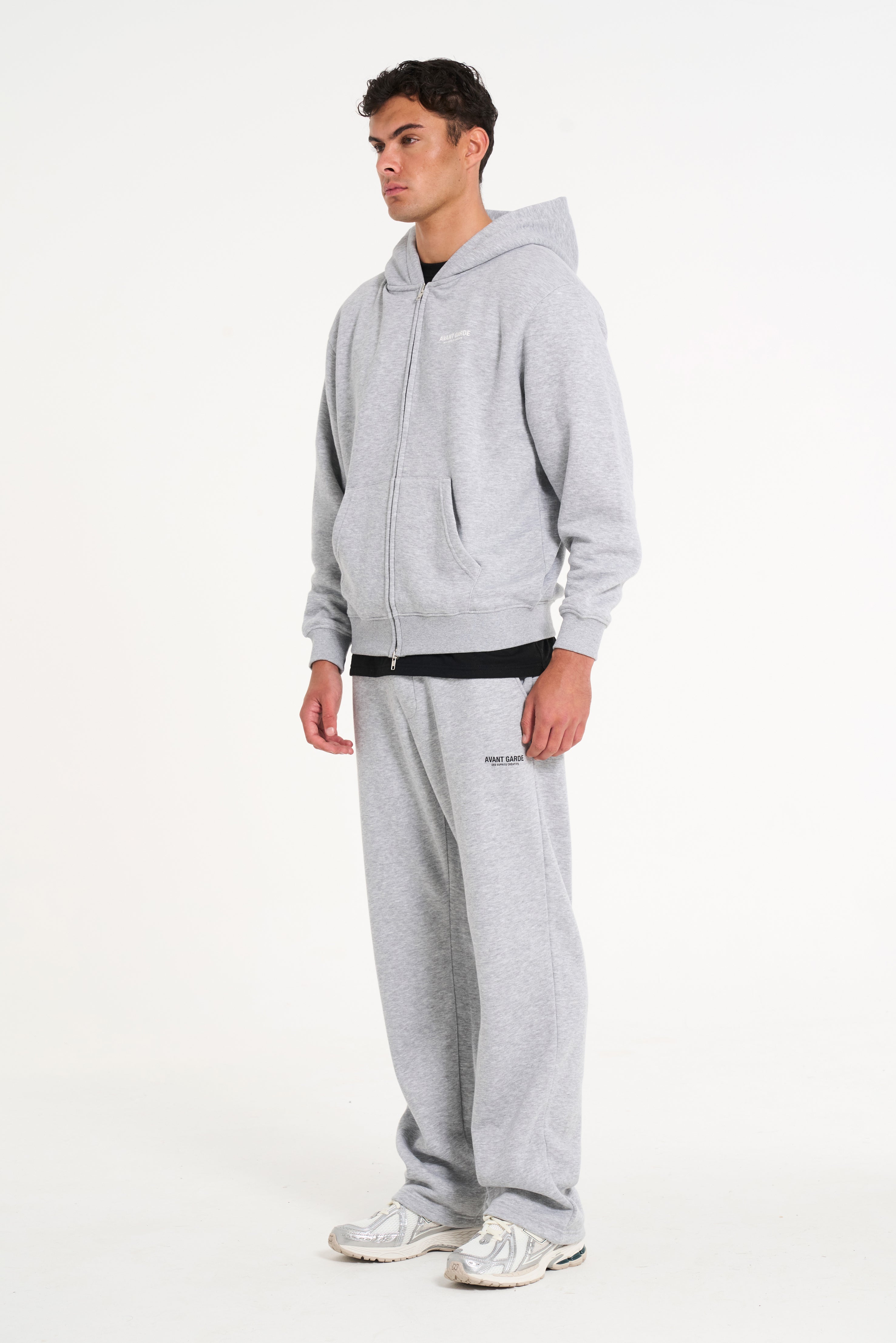 Creatives Zip Hoodie in Light Grey Marl – Avant Garde Paris