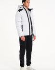 Mens puffer jacket in frost grey on sale