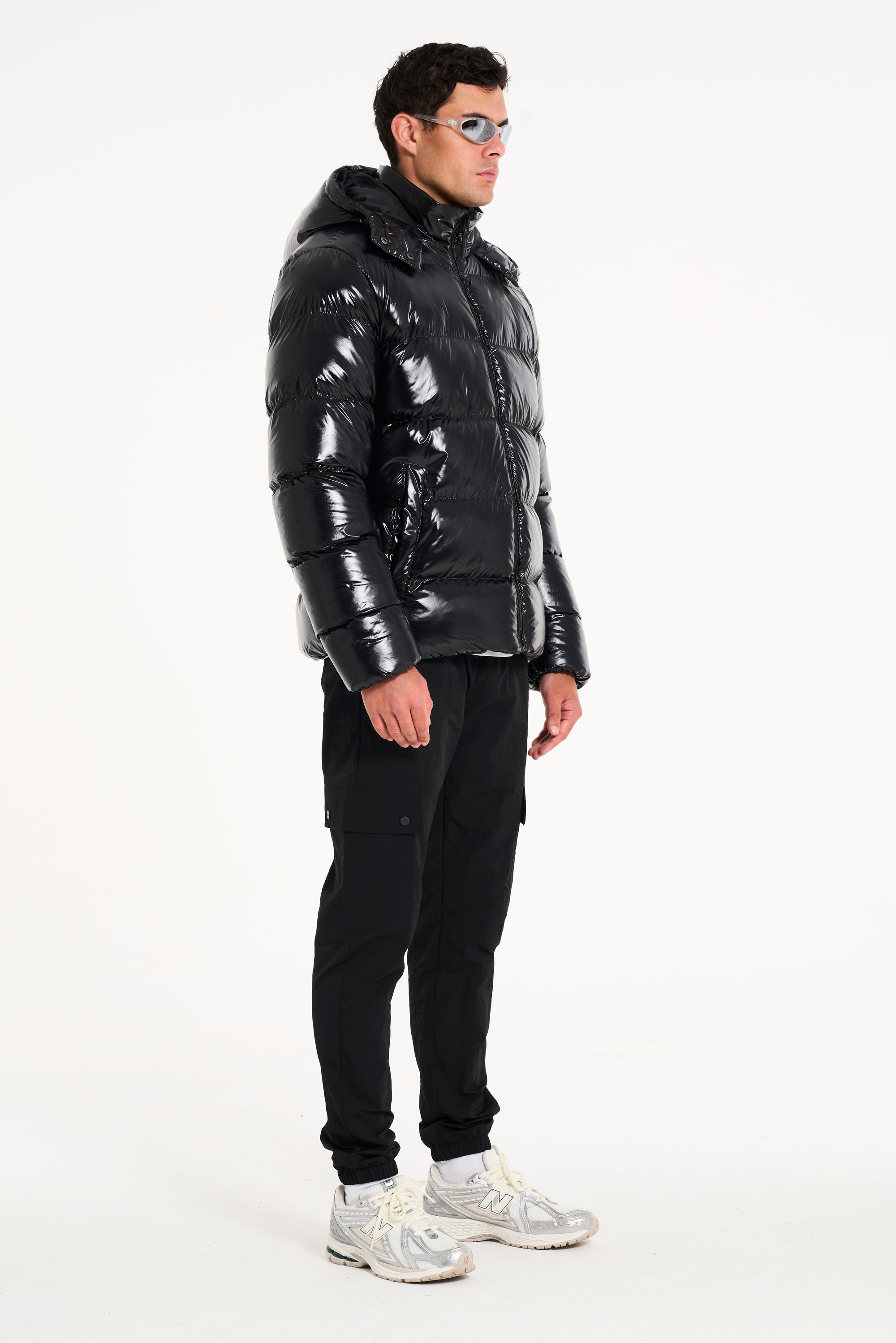 Mens black bubble coat