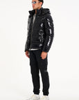 Mens black puffer jacket on sale