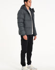 Mens charcoal jacket (full model image)