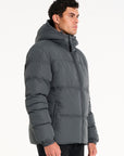 Mens puffer jacket in charcoal