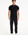 Orleans Polo T-Shirt in Black