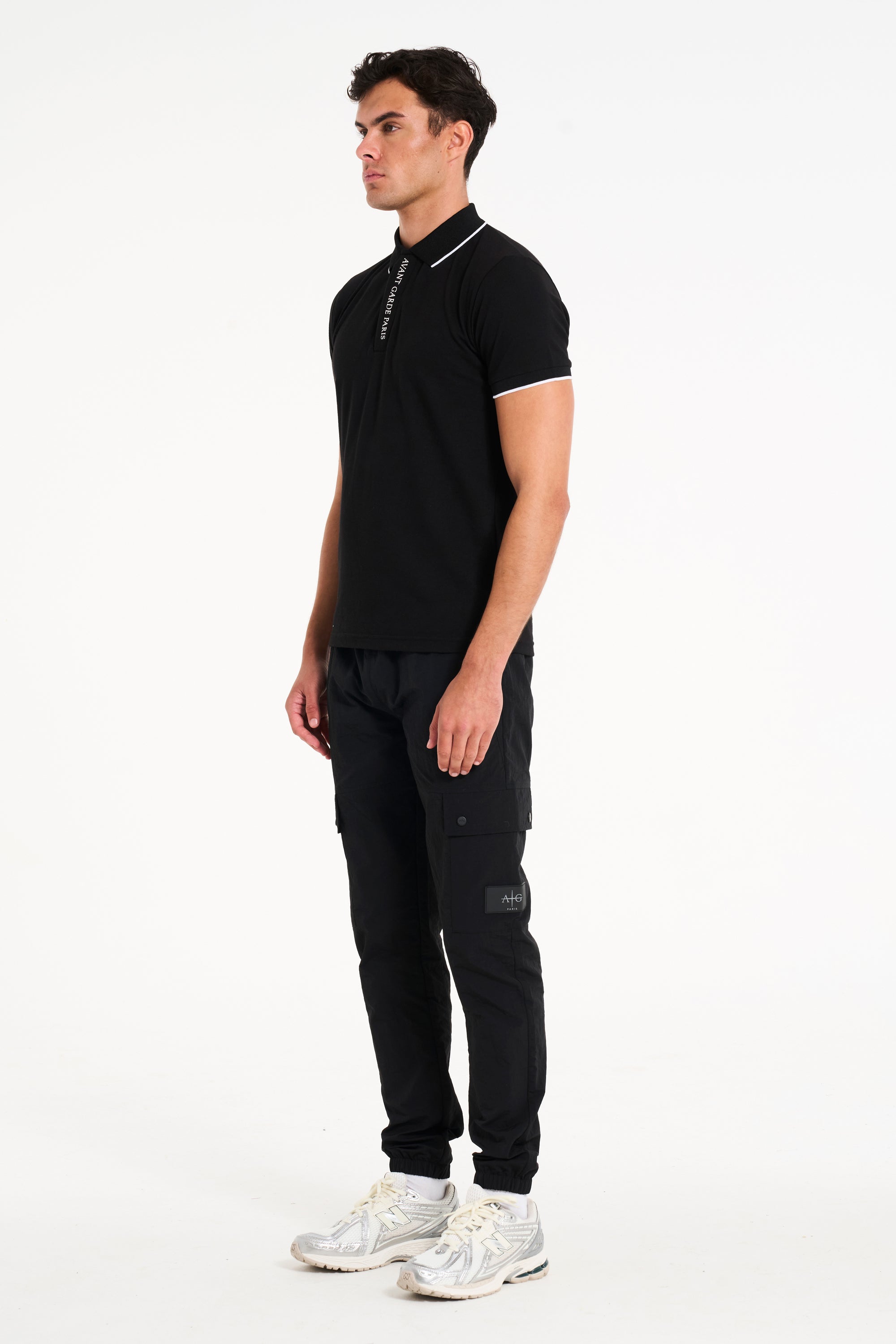 Orleans Polo T-Shirt in Black