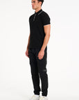 Orleans Polo T-Shirt in Black