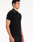 Orleans Polo T-Shirt in Black