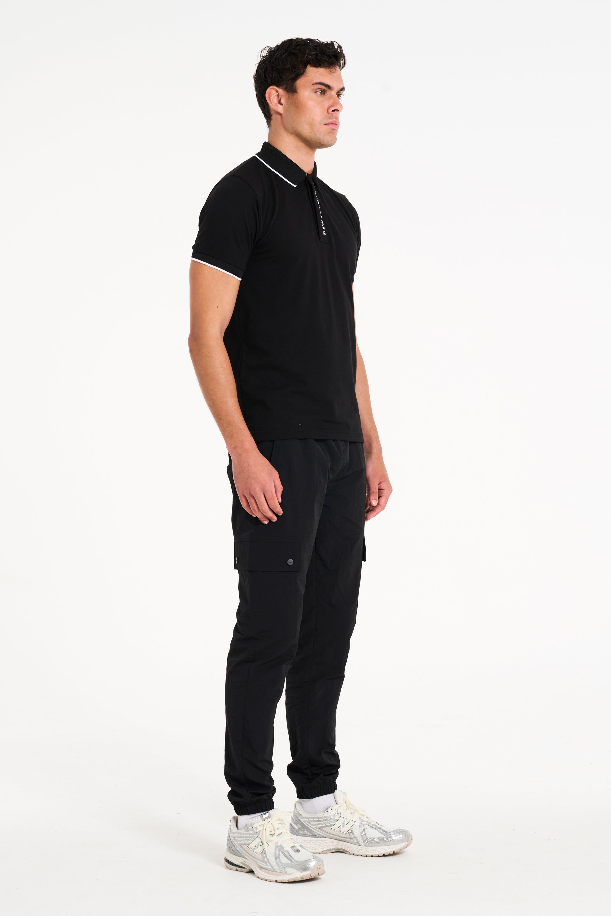 Orleans Polo T-Shirt in Black