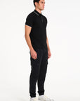 Orleans Polo T-Shirt in Black