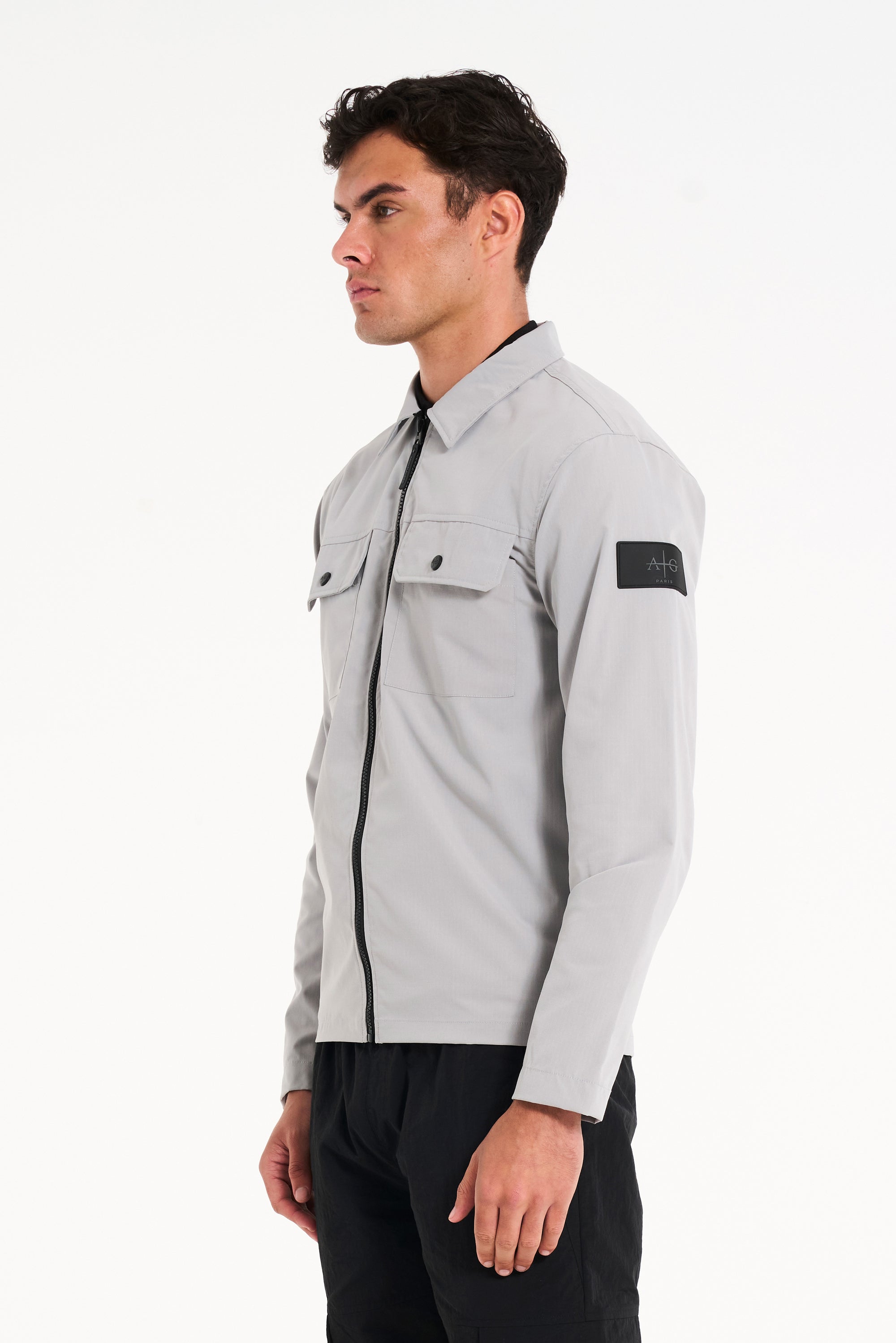 Stelth Overshirt in Ice Grey