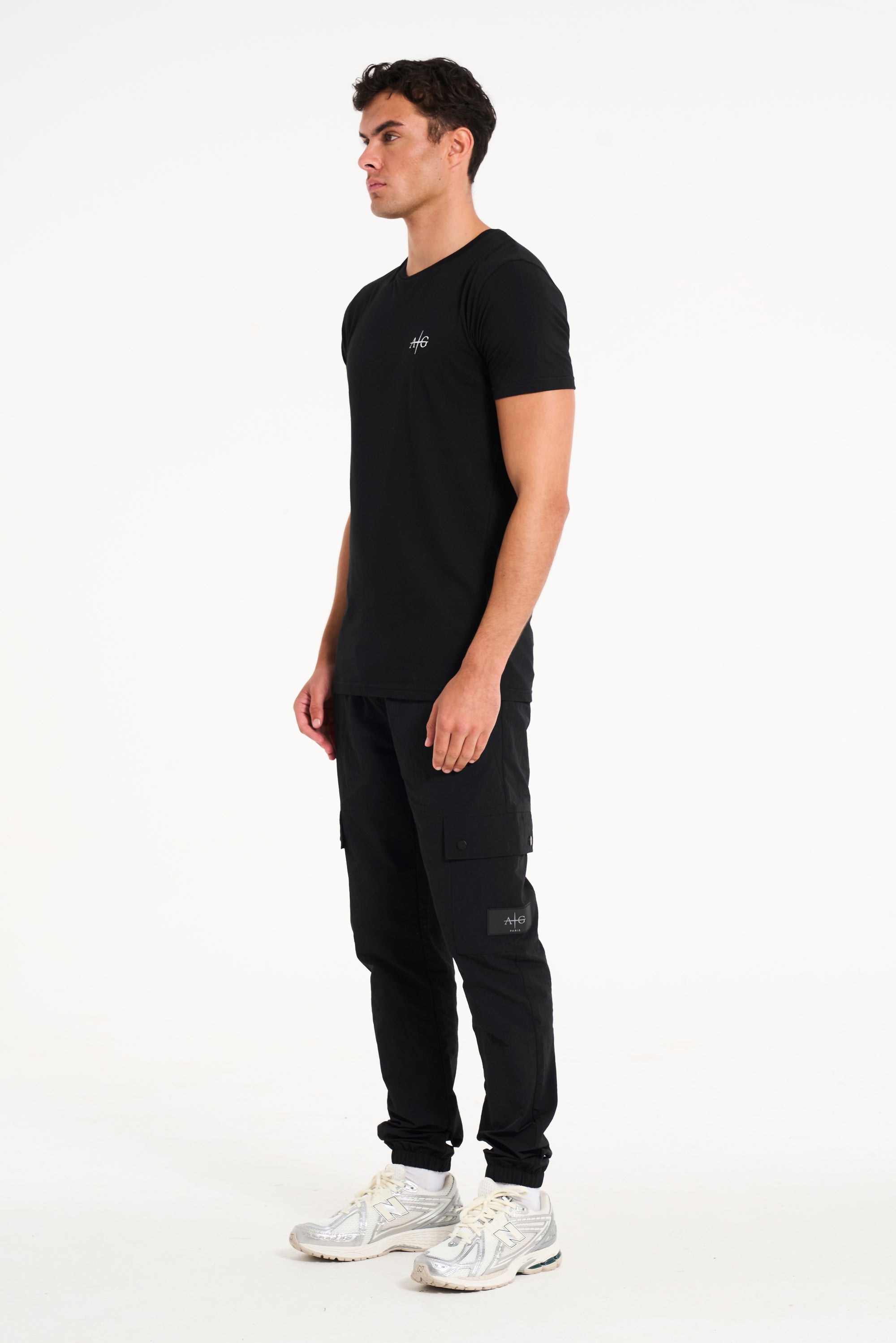 Grid T-Shirt in Black