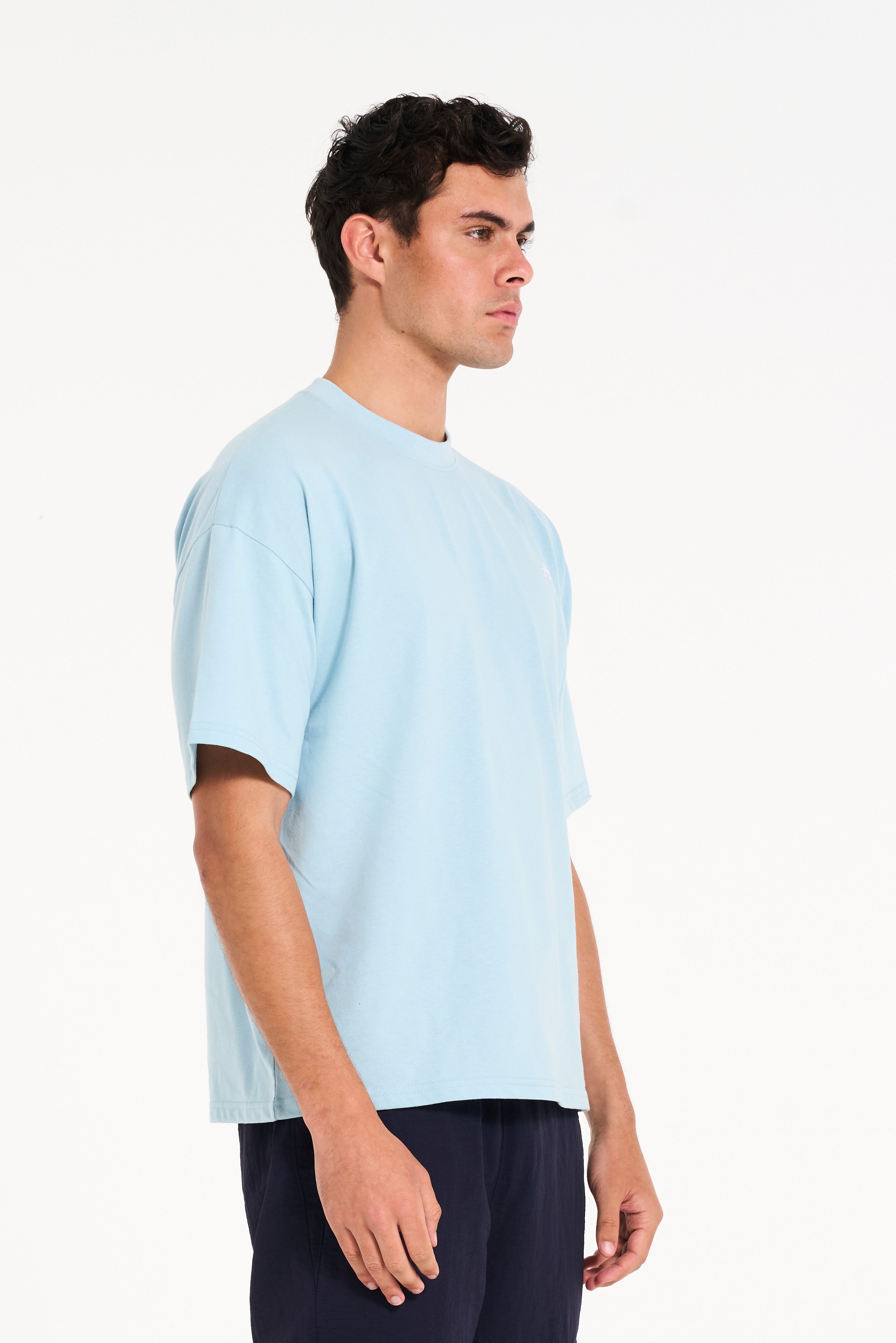 Crew T Shirt in Sky Blue Avant Garde Paris