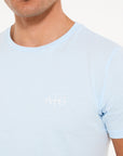 Grid T-Shirt in Sky Blue