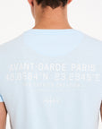 Grid T-Shirt in Sky Blue