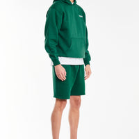 mens hoodies with logo in dark green