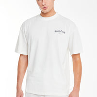 t shirt for men in white with 'Avant Garde Paris' logo on chest