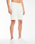 men's jersey shorts in cream