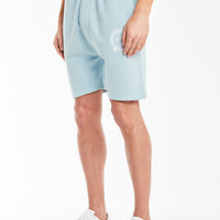 Mens twin shorts sets in blue with 'Avant Garde' logo