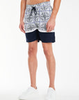 men's twin short sets in blue