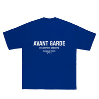 Blue branded mens t-shirt (Flatlay)