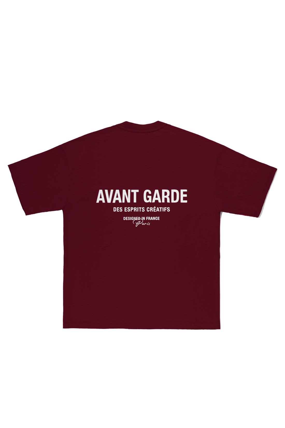 Burgundy branded mens t-shirt