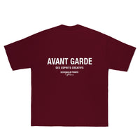 Burgundy branded mens t-shirt