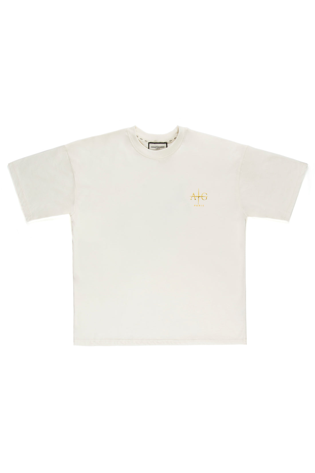 Front of white dove graphic tee