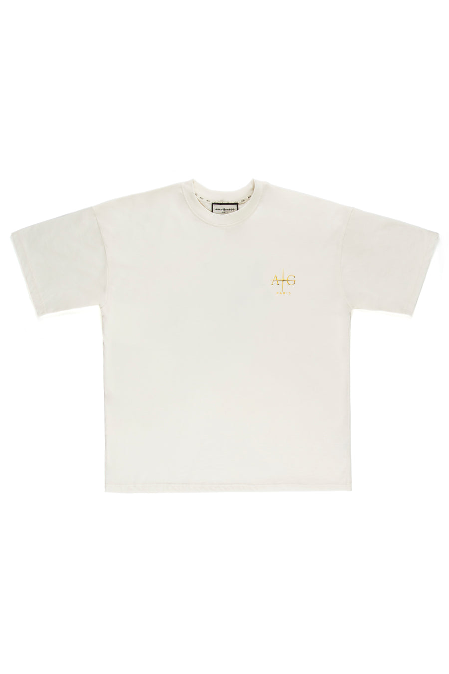 Front of white dove graphic tee